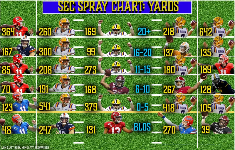 2019 Spray Chart: QB Yards